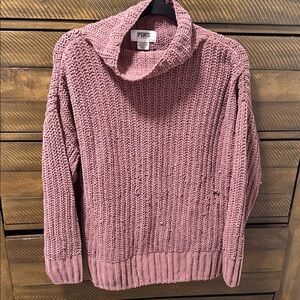 Pink Mauve Cowl Neck Sweater